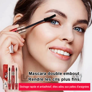 Mascara à double brosse épaississant et allongeant-Achetez 1 obtenez 1 gratuitement (2 pièces)