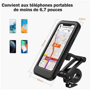 Support Téléphone Vélo Étui Tactile