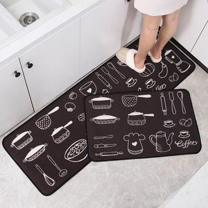 Tapis de cuisine antidérapant avec motif