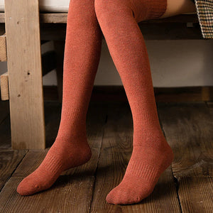 Chaussettes épaisses au dessus du genou
