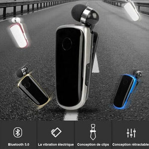 Oreillette Bluetooth à clip pour collier
