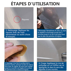 Stylo de peinture de voiture pour réparation les rayures