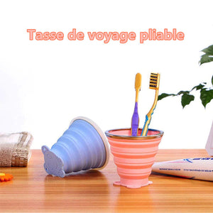 Tasse de Voyage Pliable en Silicone