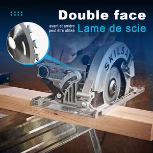 Lame de scie double face en alliage pour le travail du bois