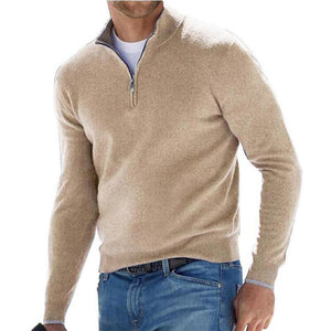 Pull Basique Zippé Pour Hommes