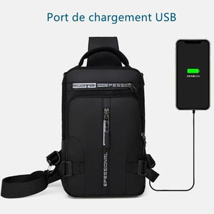 Sac à bandoulière avec port de chargement USB