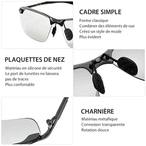 Lunettes polarisées à décoloration automatique