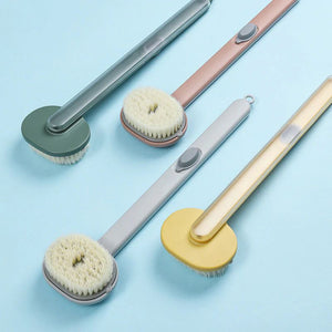 Brosse de bain massage amovible à long manche