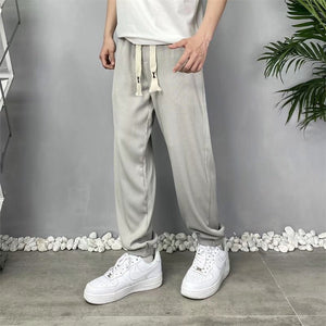 Pantalon décontracté ample drapé pour hommes
