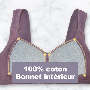 Soutien-gorge à bouton avant confortable et pratique