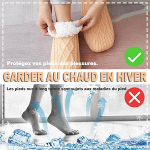 Chaussettes thermiques intérieures antidérapantes