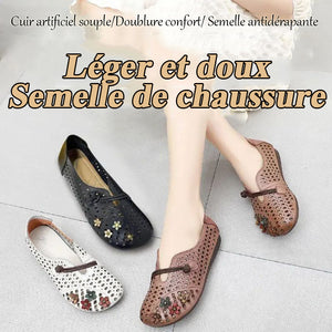 Sandales à fleurs vintage découpées