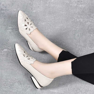 Chaussures creuses à bout pointu pour femmes