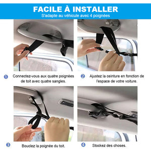 Sac de rangement en filet suspendu pour voiture