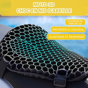 Coussin de siège de moto en nid d'abeille