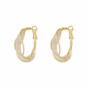 Boucles d'oreilles circulaires en zircon