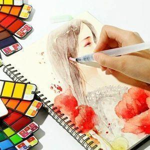 Palette de pigments de gouache solide