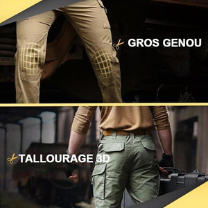 Pantalon tactique imperméable avec poches pour hommes