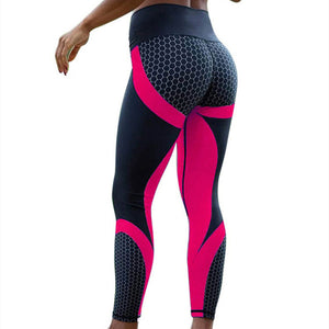 Leggings de sport taille haute taille haute à blocs de couleurs