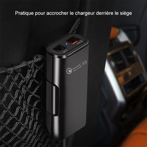 Chargeur rapide de voiture à quatre ports