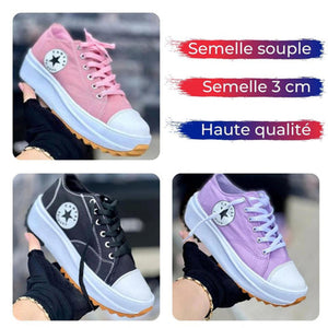 Chaussures en toile à plateforme pour printemps & été
