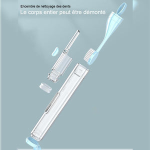 Brosse à dents pliante portable peut contenir du dentifrice