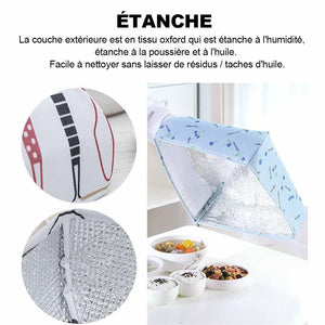 Couvercle isolant pliable pour aliments