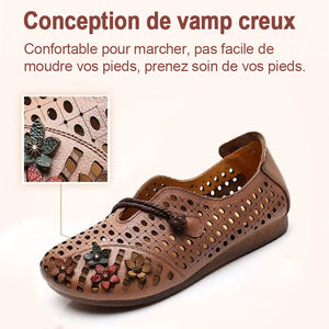 Sandales à fleurs vintage découpées