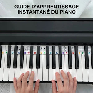 Étiquettes amovibles pour partitions de clavier de piano