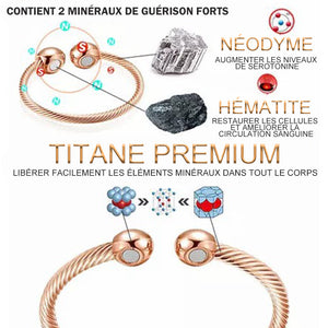 Bracelet ouvert magnétique