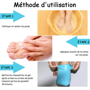 Chaussettes hydratantes avec doublure en gel