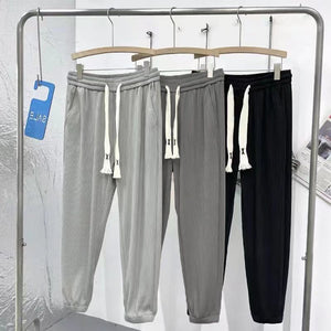 Pantalon décontracté ample drapé pour hommes
