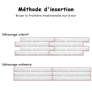 Autocollants muraux en trois dimensions 3D brique