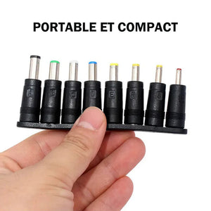 8 en 1 Adaptateur d'alimentation DC universel