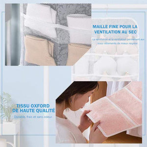 Support de rangement de sous-vêtements suspendu double face