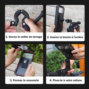 Support Téléphone Vélo Étui Tactile