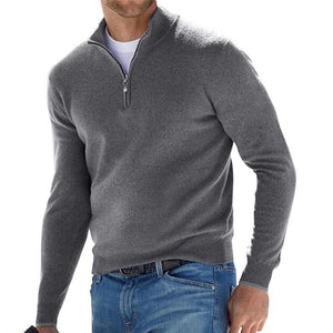 Pull Basique Zippé Pour Hommes