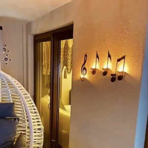 Chandelier décoratif en forme de note de musique