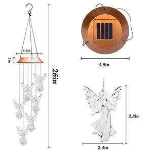 Carillon éolien solaire ange gardien