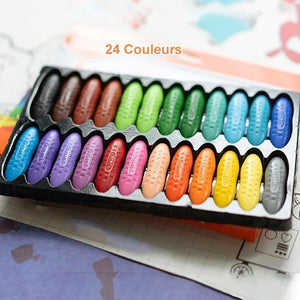 Crayon de Cire Lavable pour Enfants (12/24/36 couleurs)