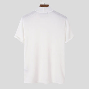 T-shirt col montant coupe slim homme