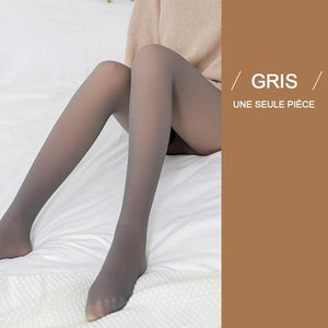 Collants chauds translucides en polaire