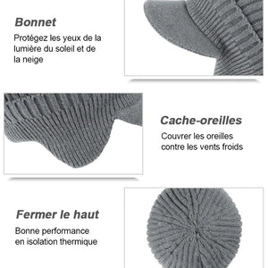 Bonnet tricoté de protection des oreilles chaudes en plein air