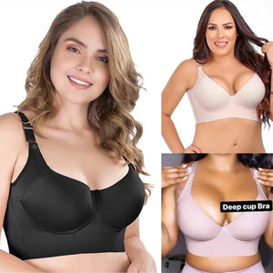 Soutien-gorge à compression latérale et couvrance totale