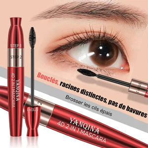 Mascara à double brosse épaississant et allongeant-Achetez 1 obtenez 1 gratuitement (2 pièces)