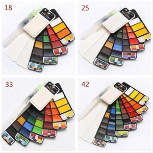 Palette de pigments de gouache solide