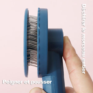 Peigne autonettoyant rond pour animaux de compagnie