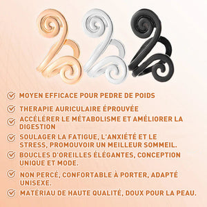 Boucles d'oreilles amincissantes d'acupression