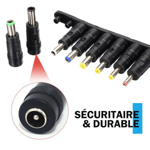 8 en 1 Adaptateur d'alimentation DC universel