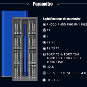 Jeu de tournevis de précision